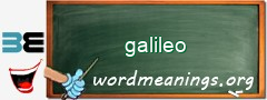 WordMeaning blackboard for galileo